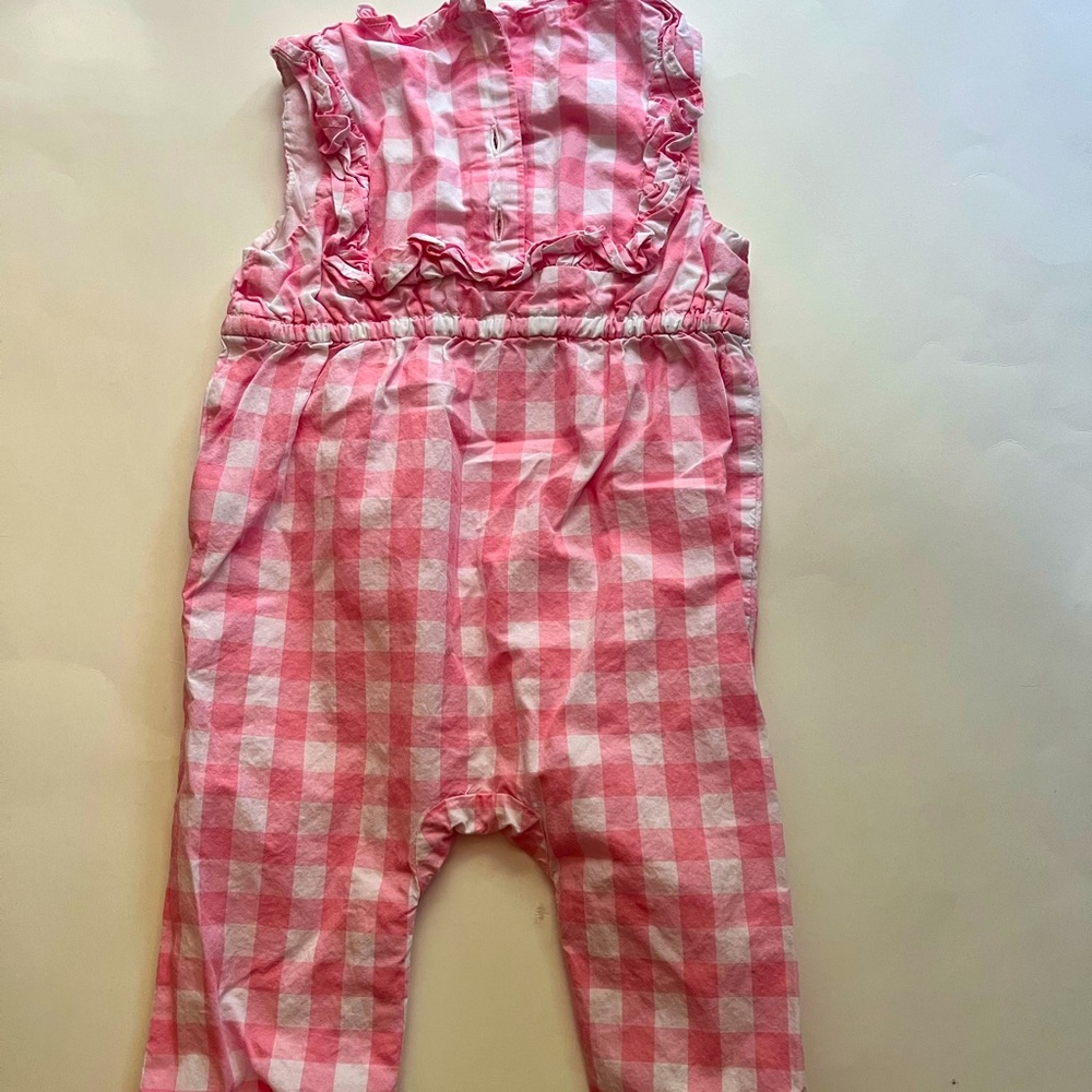 Janie and Jack Pink Checkered Baby Outfit